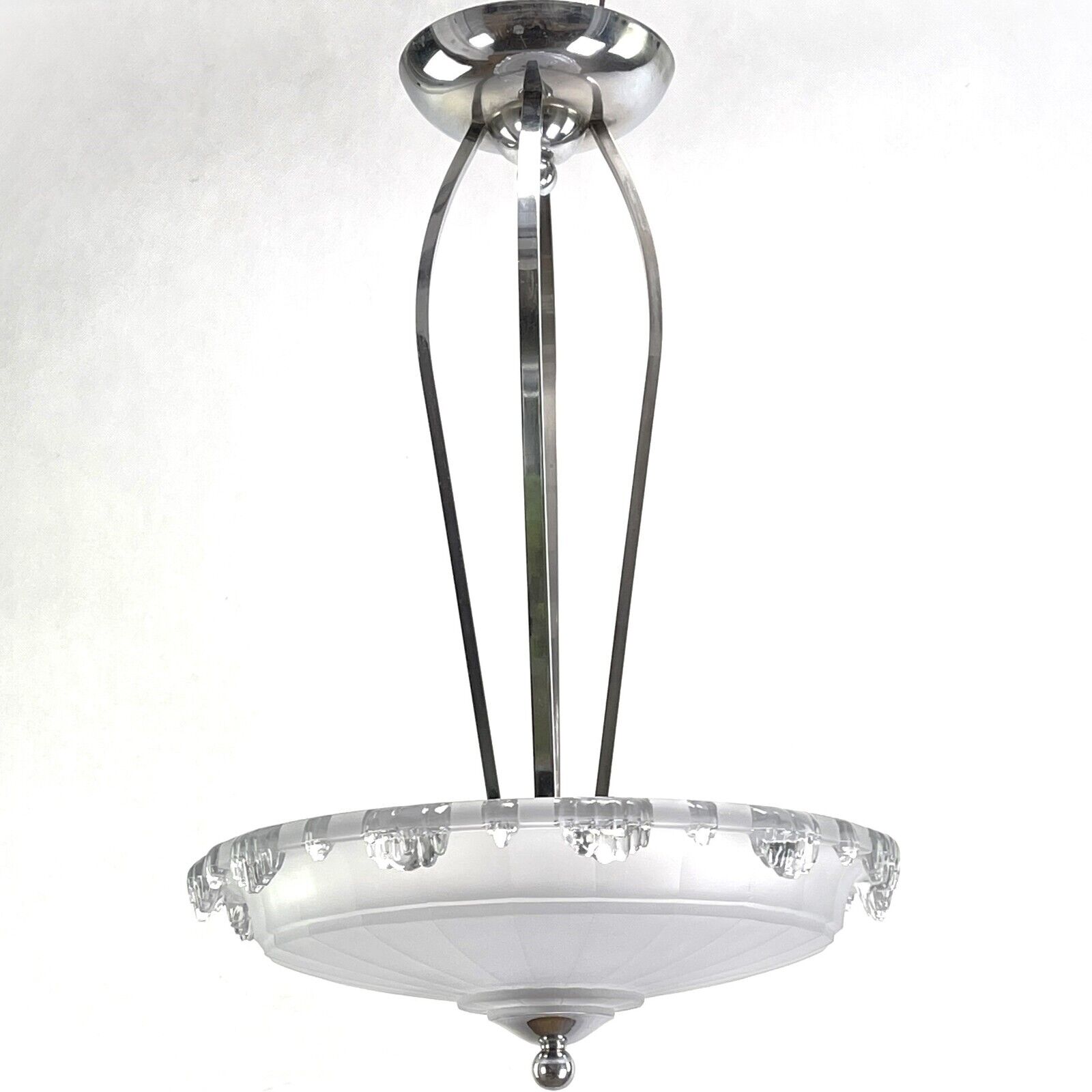 Art Deco Chandelier Hanging Lamp Chrome Lamp Ezan Ceiling Lamp