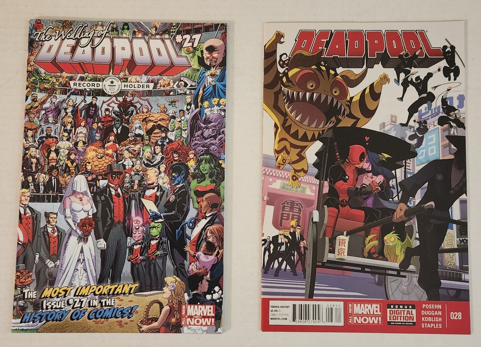 Deadpool (Vol. 5) Mixed Lot #27-30, 45(250), Bi-Annual 001 (Marvel 2014)