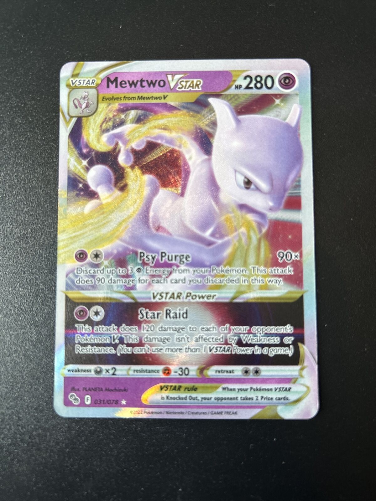 Mewtwo VSTAR Pokemon Card - 031/078 Pokemon Go