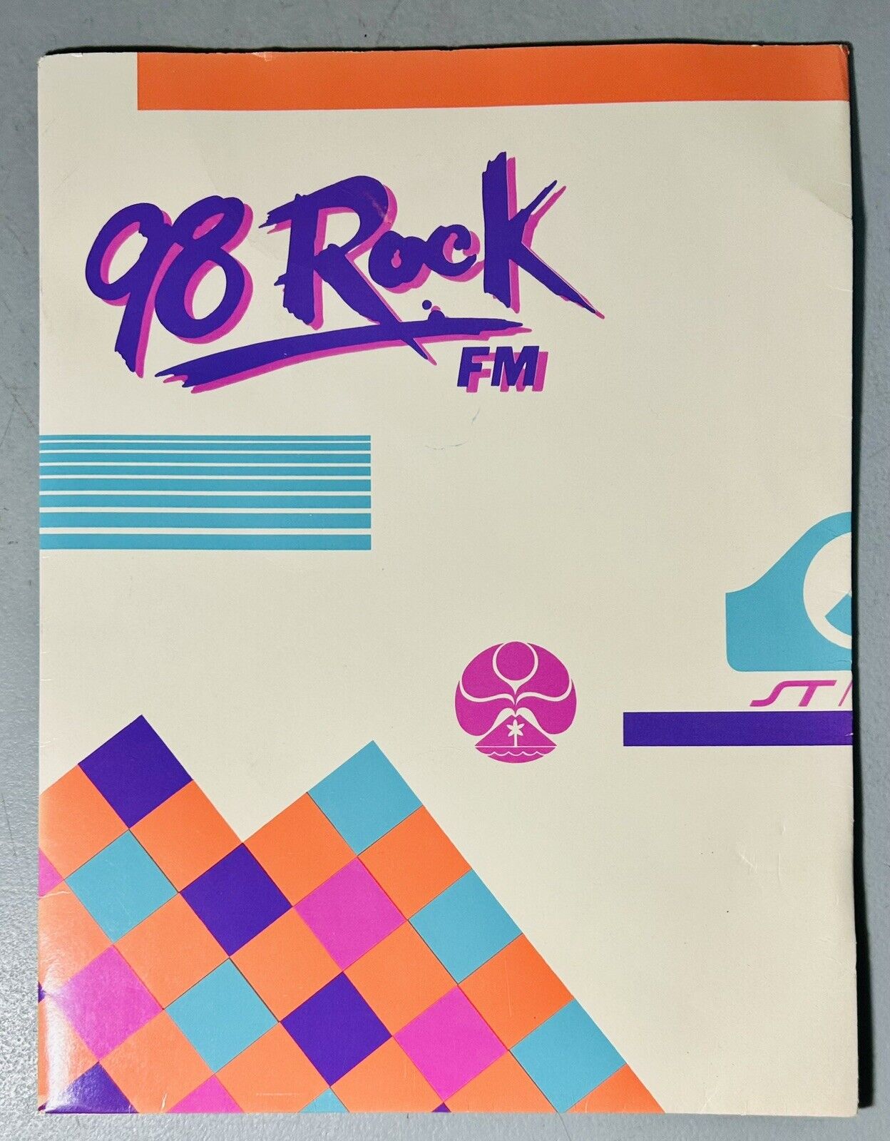Vintage 98 Rock FM Quicksilver Surf Hawaiian Island Creations Folder 1984-85 WOW