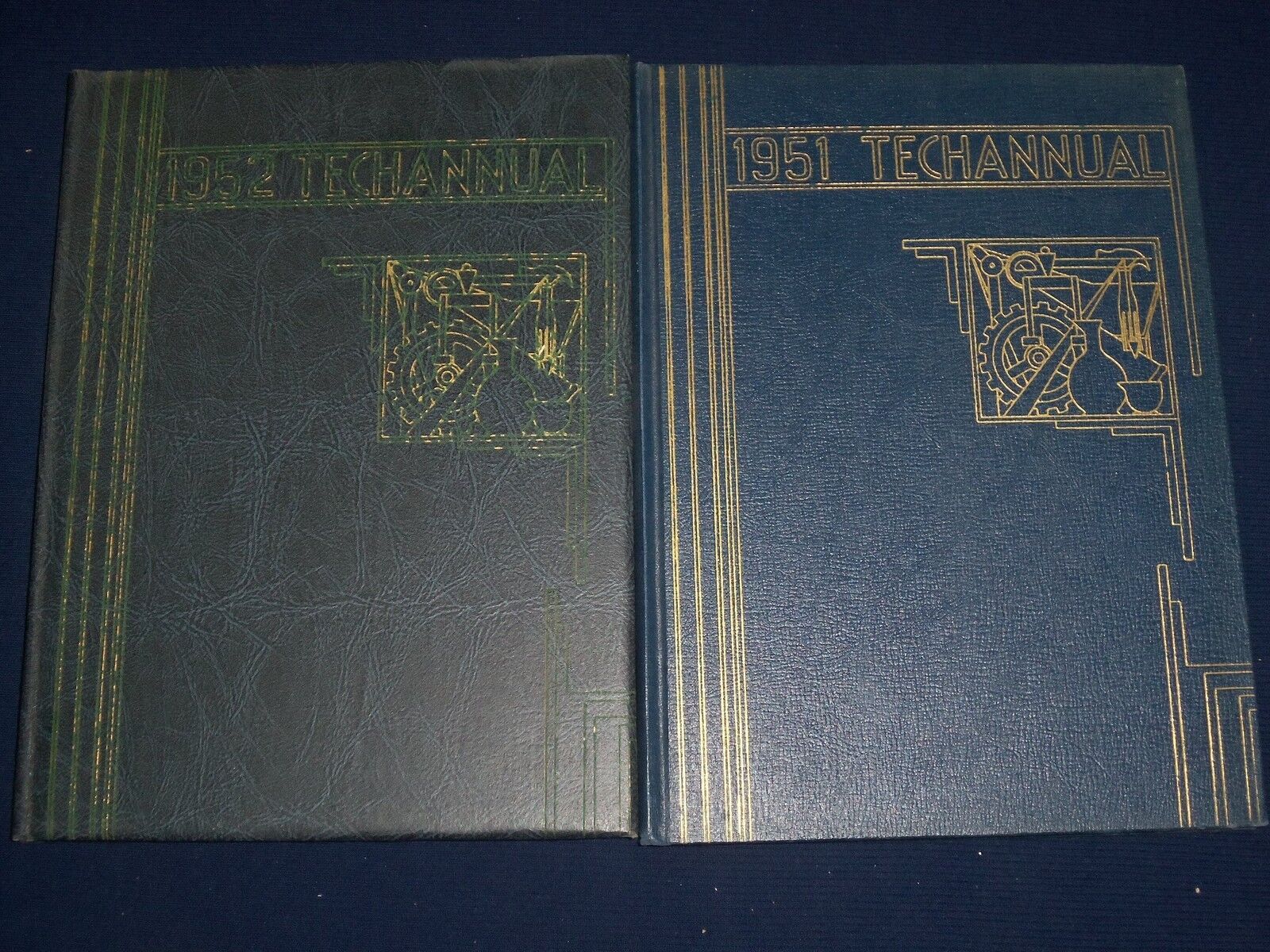 1951-1952 TECHANNUAL STATE UNIVERSITY WHITE PLAINS NY YEARBOOK LOT OF 2- YB 457