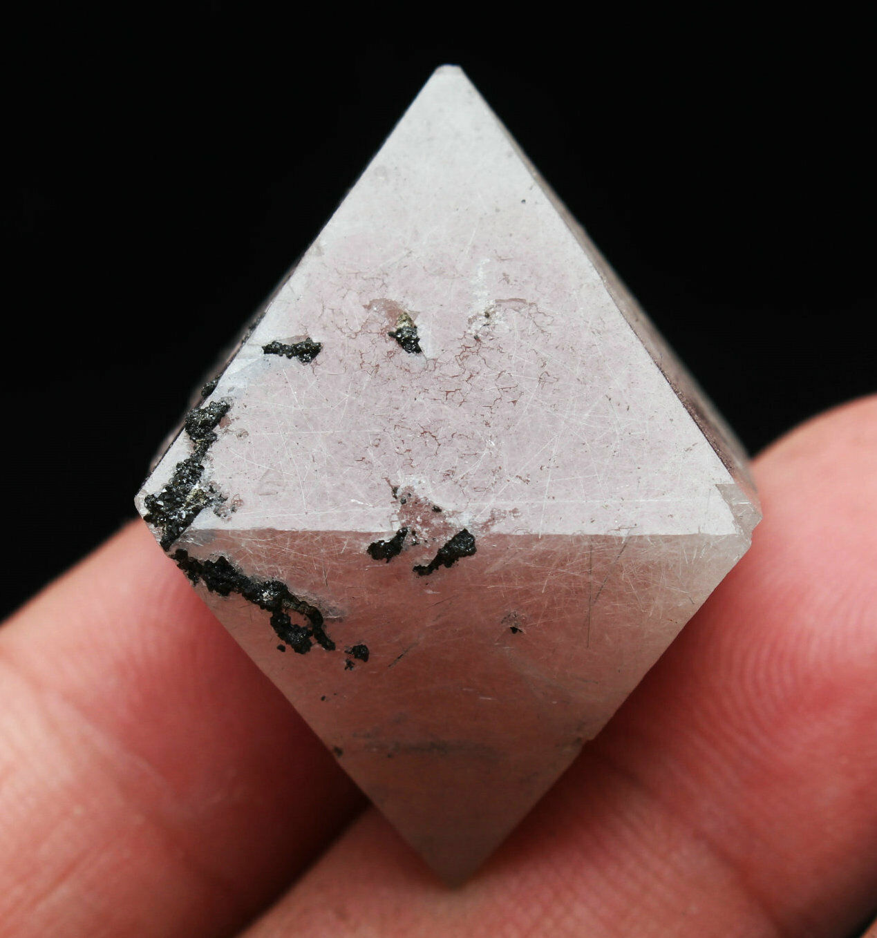 Natural UNIQUE Pink Octahedron Fluorite Crystal /China\'s Inner Mongolia