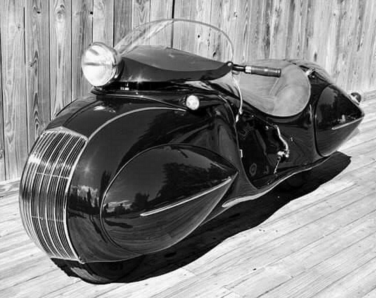 1936 HENDERSON Art Deco MOTORCYCLE Concept Bike Picture Photo 8.5x11