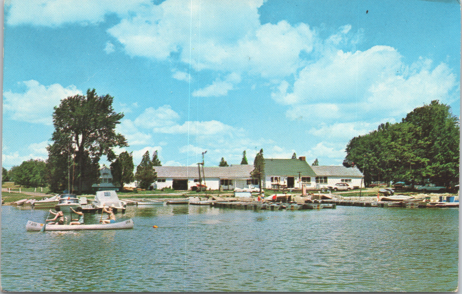 Pymatuning Lake Boathouse State Park Jamestown PA Vintage Postcard - Unposted