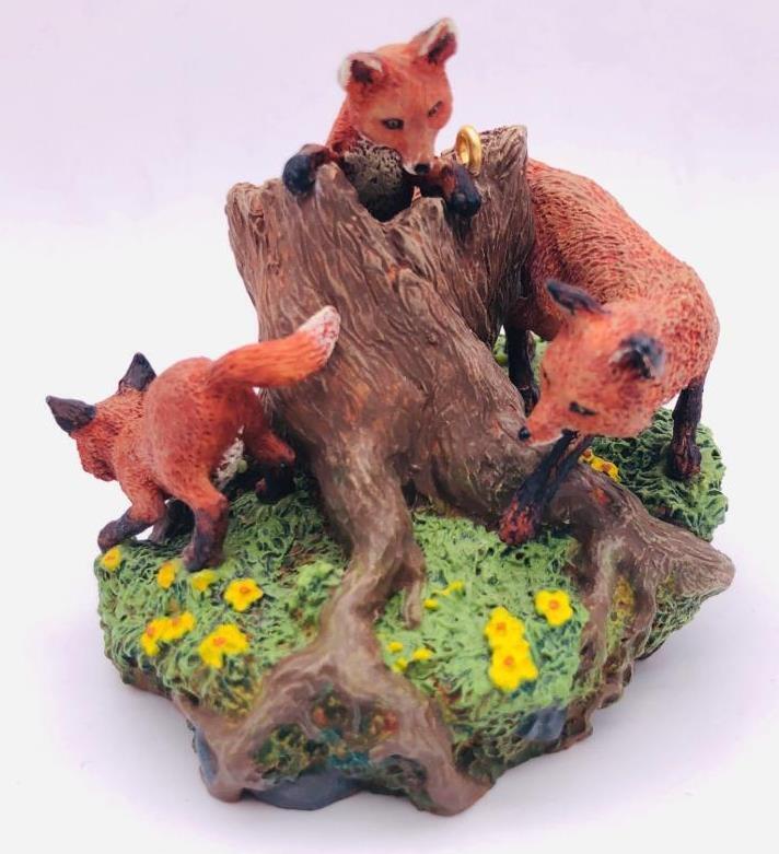 2000 Foxes In The Forest Hallmark Ornament Majestic Wilderness