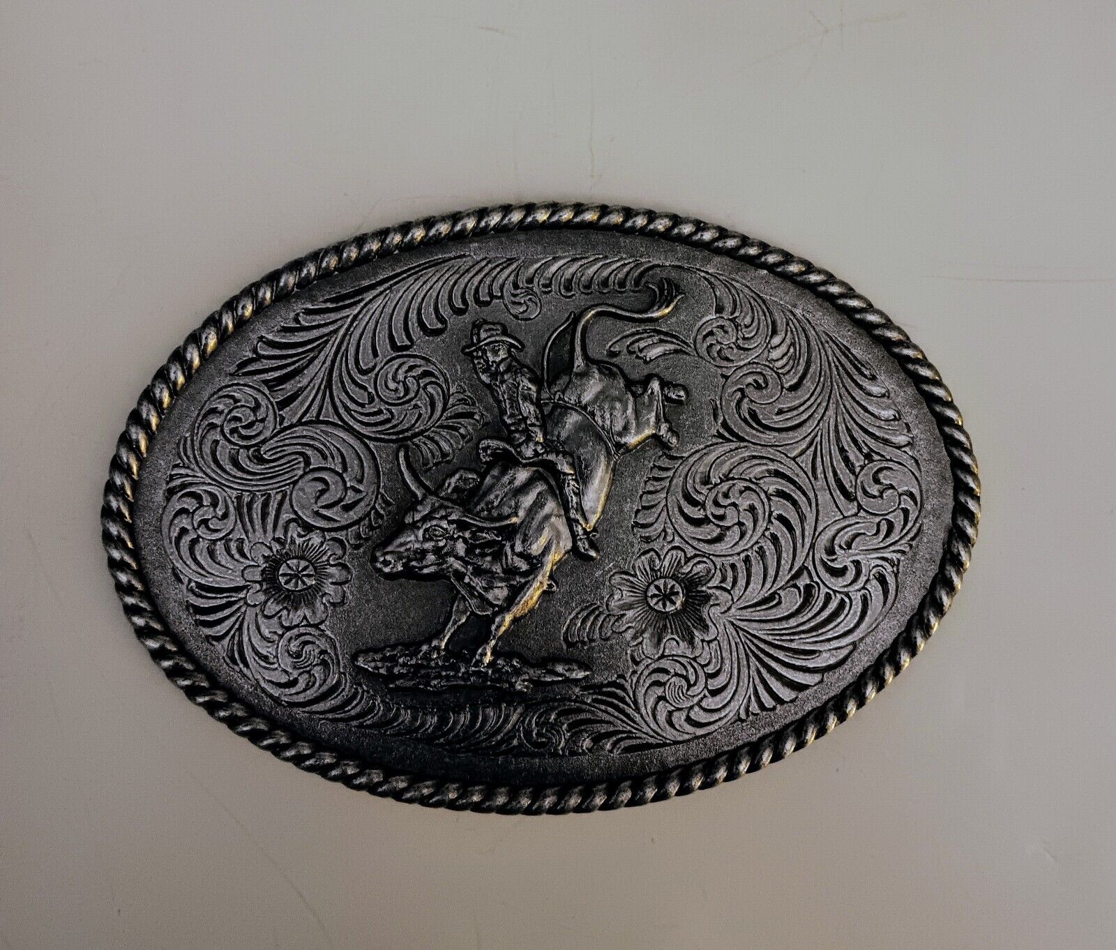 Vintage Bull Riding Cowboy Front Of Hitch Cover Western Cowboy 6 Inches