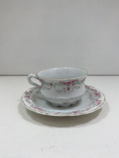 Antique C.T. Germany Altwasser Porcelain Tea Cup & Saucer Set