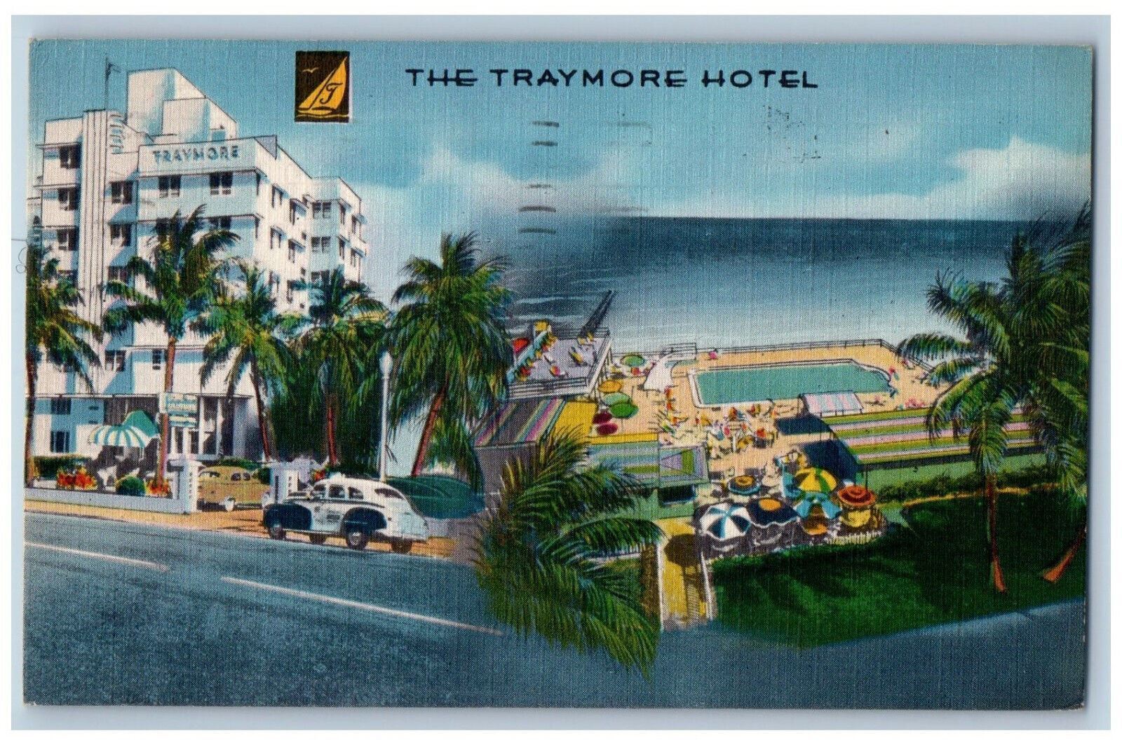 1957 The Traymore Hotel Miami Beach Florida FL Posted Vintage Postcard