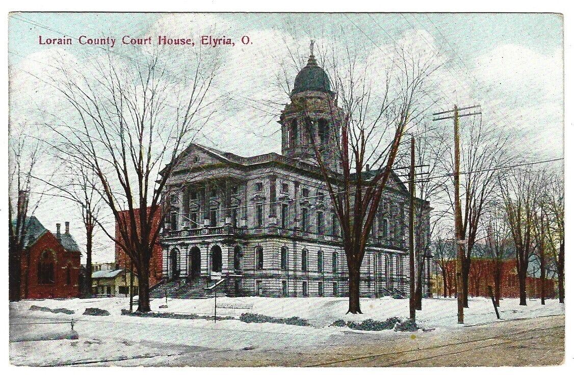 ELYRIA OH/OHIO Postcard LORAIN COUNTY COURT HOUSE, Johnstown PA/PENNSYLVANIA \'12