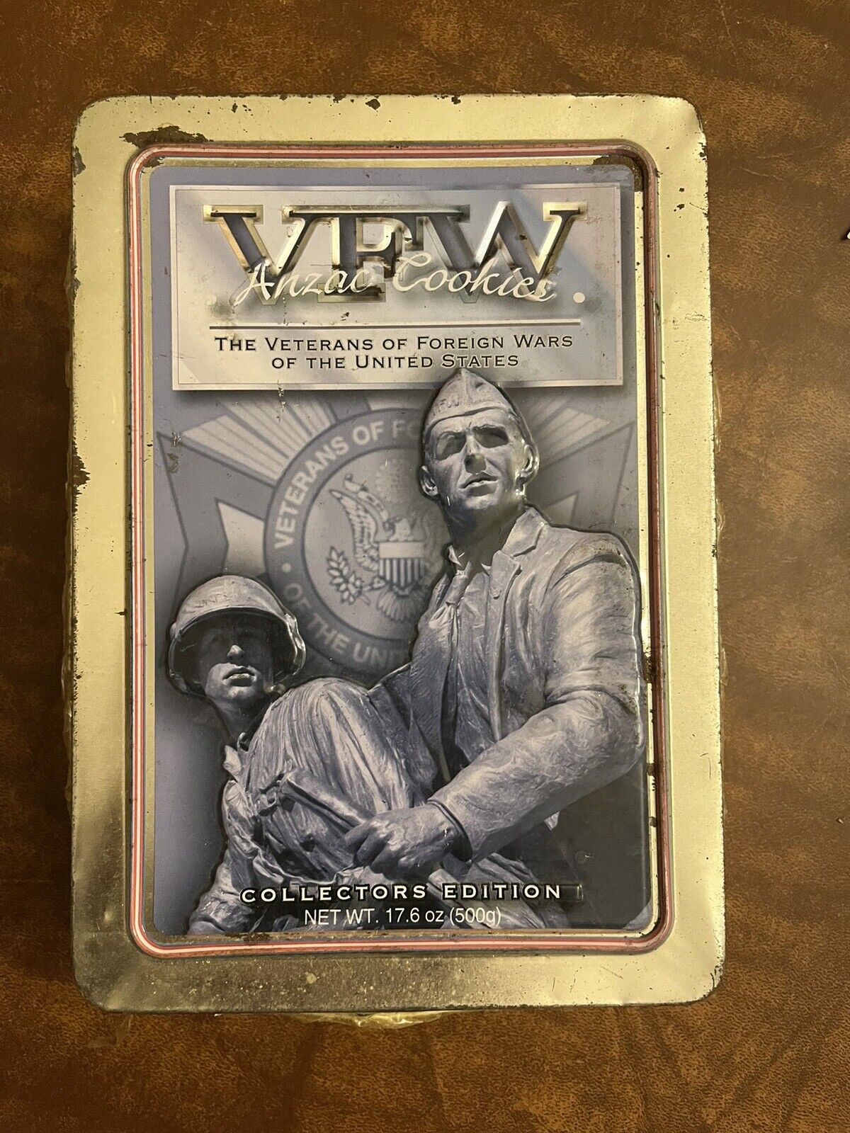 VFW ANZAC OATMEAL COOKIE TIN, THE VETERANS OF FOREIGN WARS COLLECTORS EDITION II