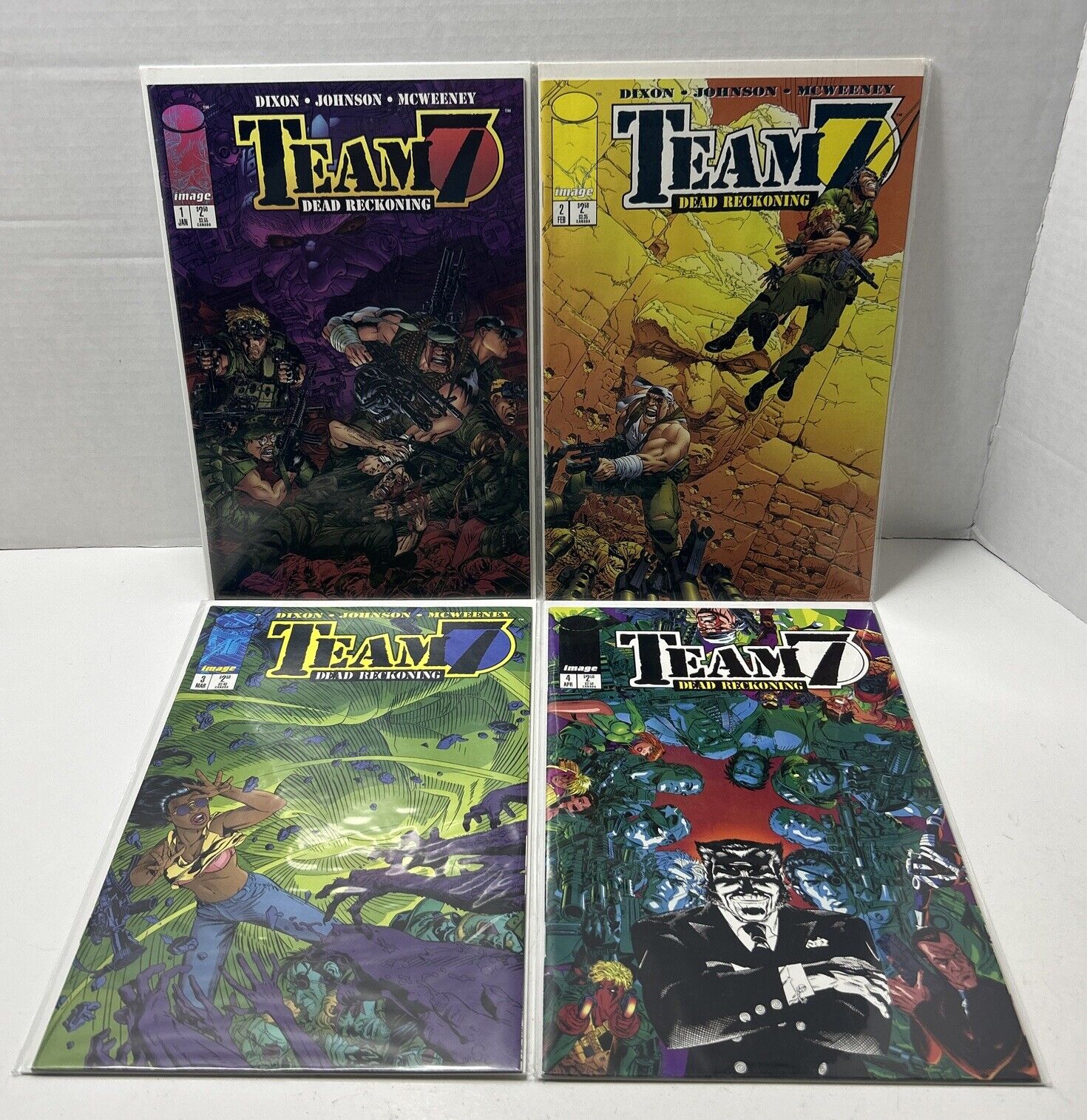 Image Comics TEAM 7: DEAD RECKONING #’s 1 -4 Mini Series 1996