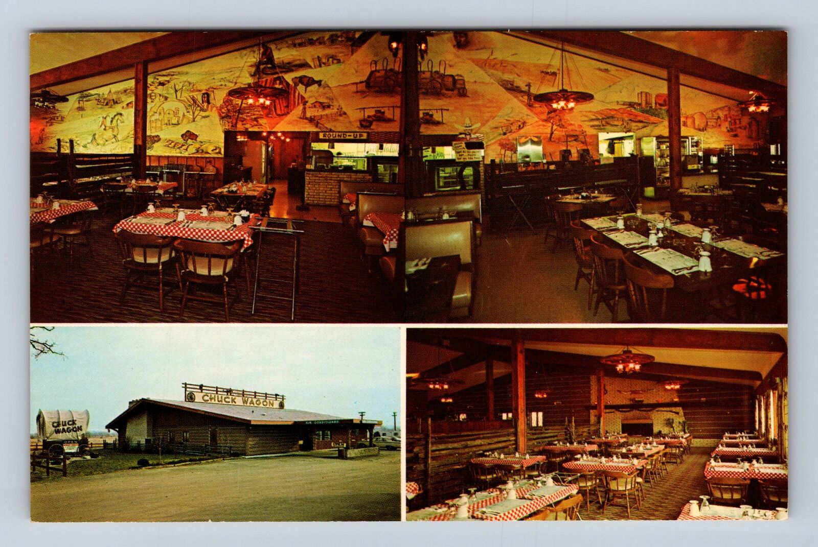 Dryden MI-Michigan, Chuck Wagon Restaurant, Advertising Vintage Postcard