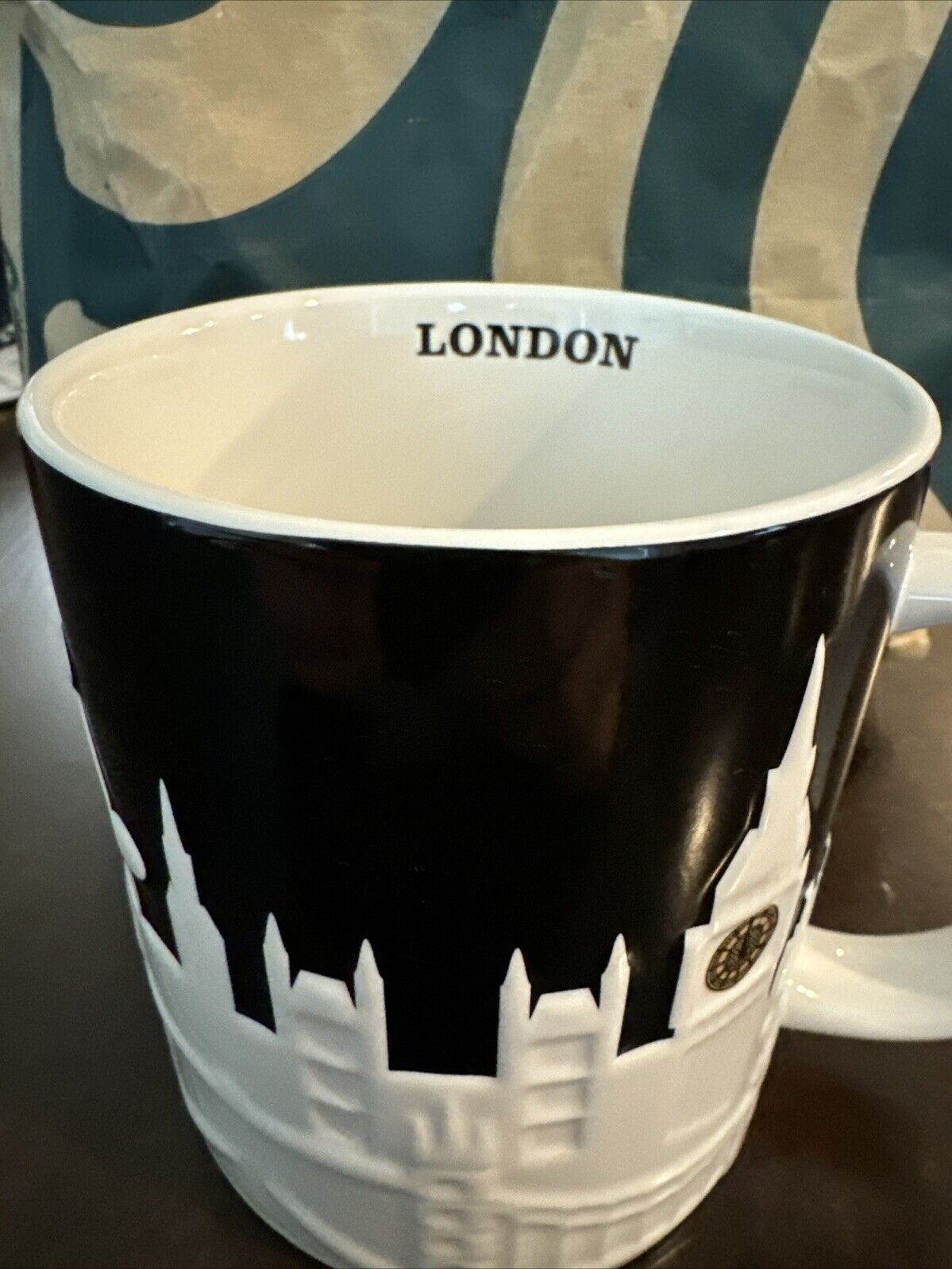 Starbucks London England City Skyline 3D Relief Collector Series Mug Cup 16 oz