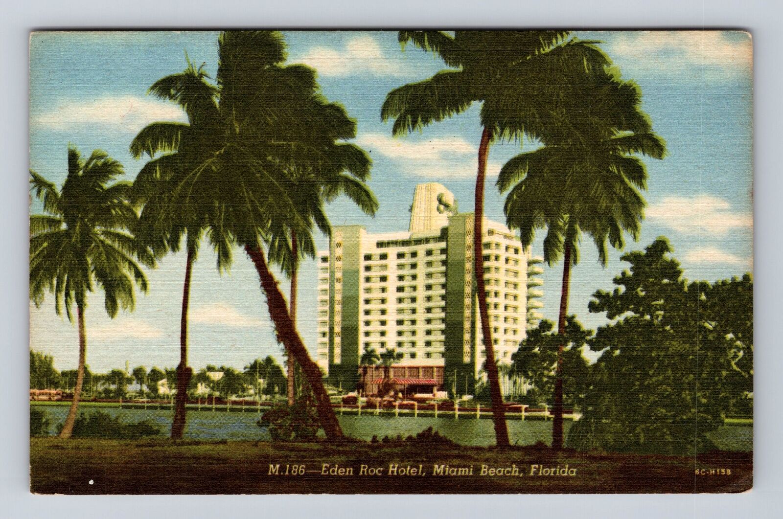Miami Beach FL-Florida, Eden Roc Hotel, Advertising, Vintage Souvenir Postcard