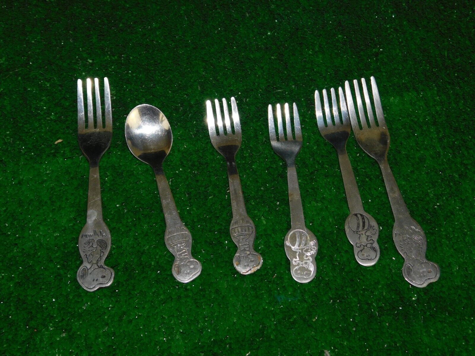 Vintage Danara Peanuts Snoopy Stainless Steel Forks and Spoon