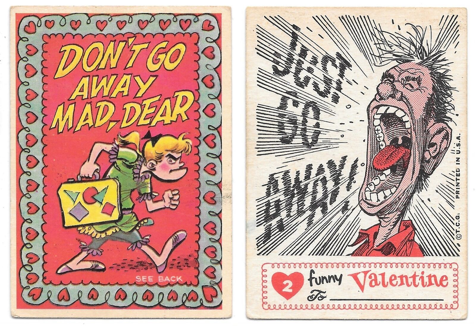 Funny Valentines Trading Cards Series 1 and 2 Topps 1959-60 YOU CHOOSE CARD