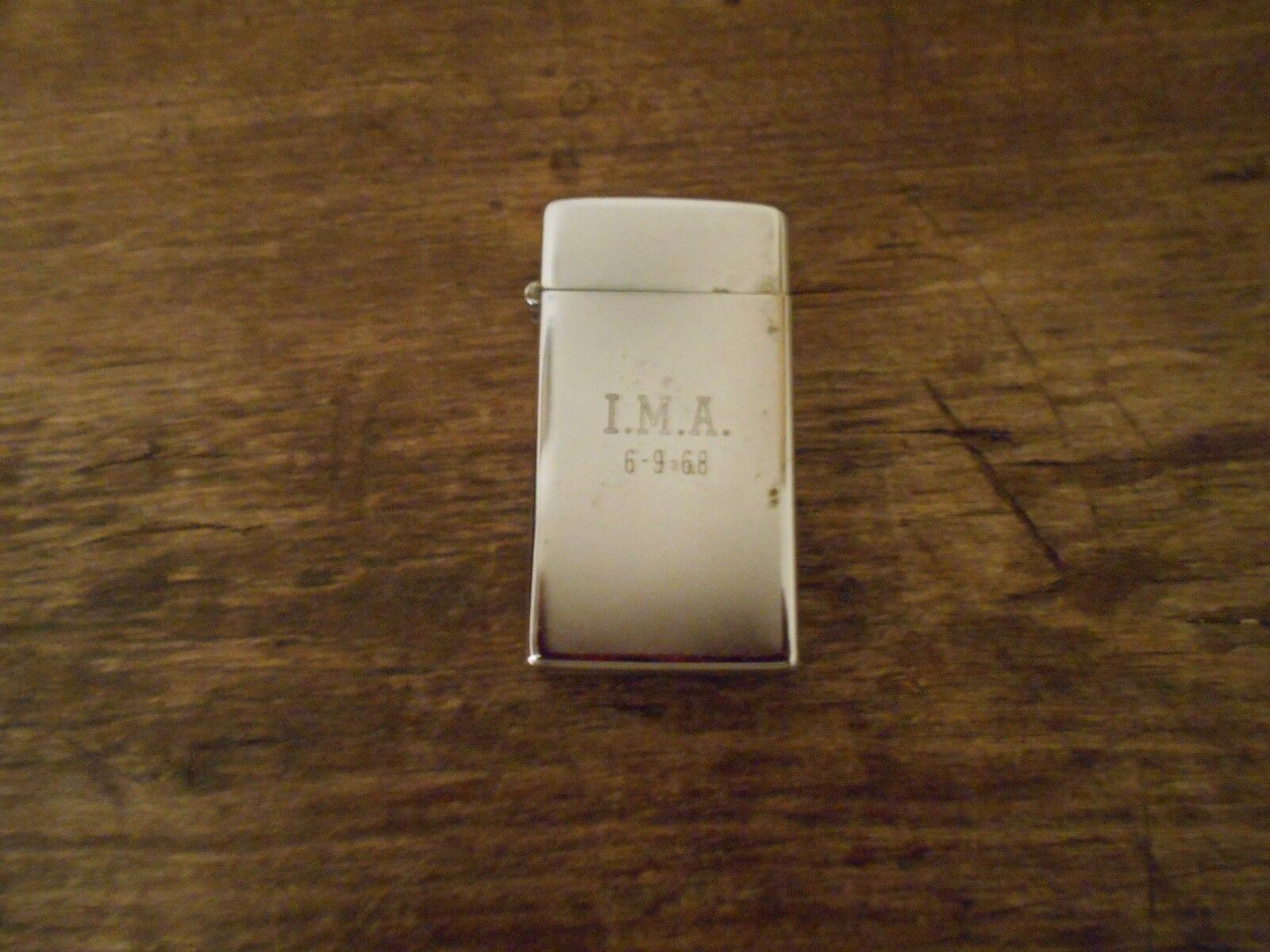 VINTAGE 1968 SCRIPTO LIGHTER WITH INITIALS I.M.A.