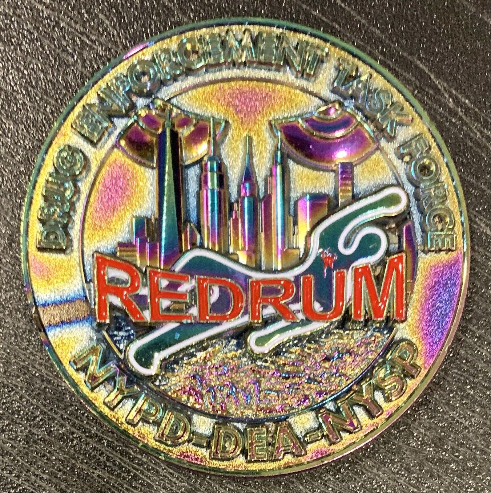 NYPD DEA NYSP REDRUM Drug Enforcement Task Force Group T-32 Coin