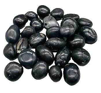 Black Agni Manitite 1 lb Tumbled Gemstones ~20mm (Exact Count, Appearances Vary)