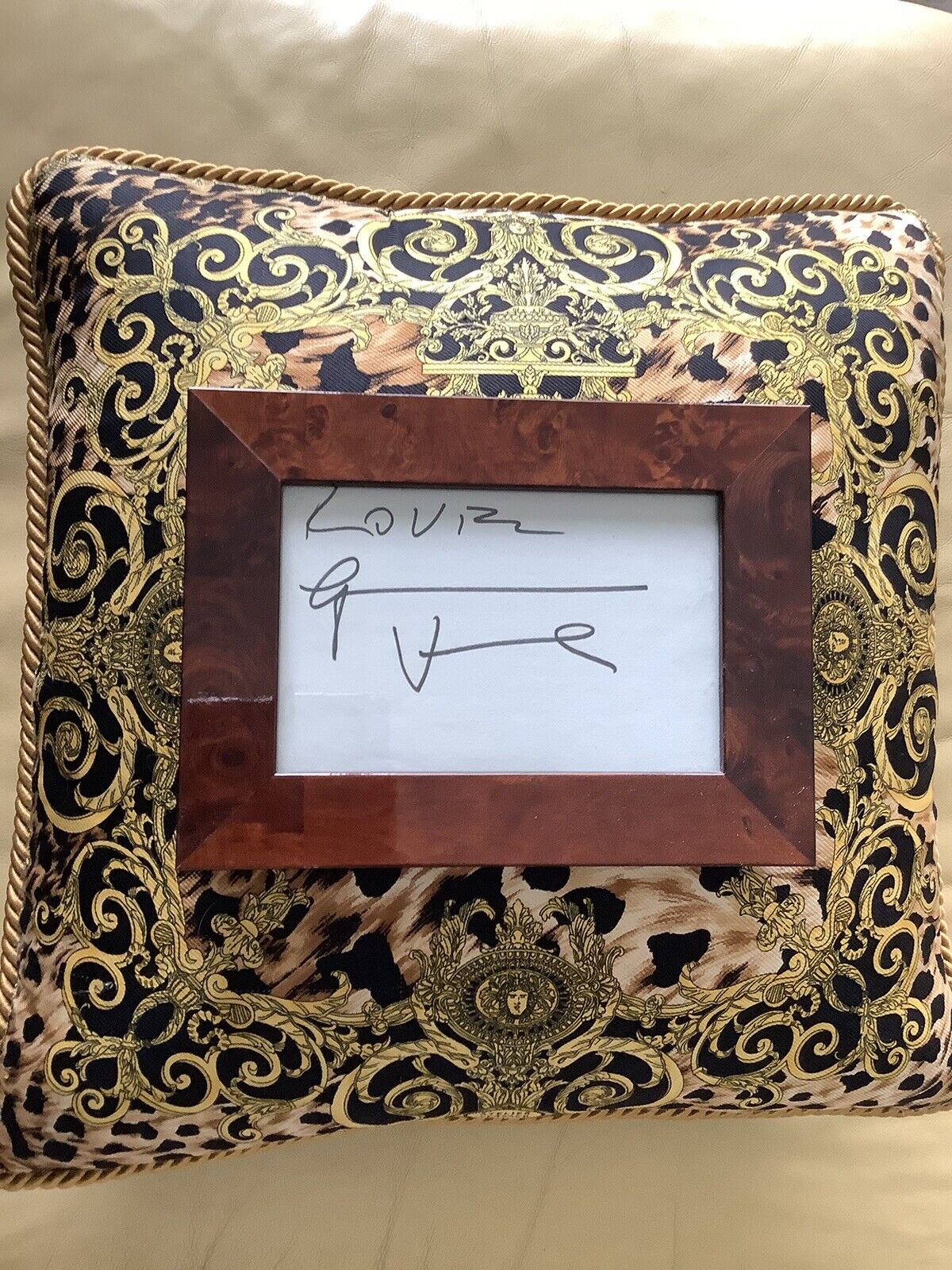 Original Love Gianni Versace Signature Autograph Framed