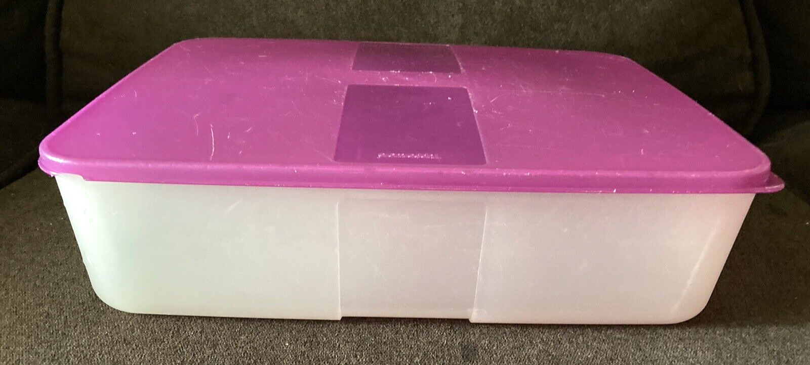 Tupperware Freezer Mate Sheer Rectangle 14 Cups Pink Seal 2097A - 12x9x3 HTF