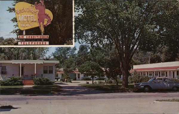 1971 Norfolk,NE Buck-A-Roo Motel Madison County Nebraska Chrome Postcard Vintage