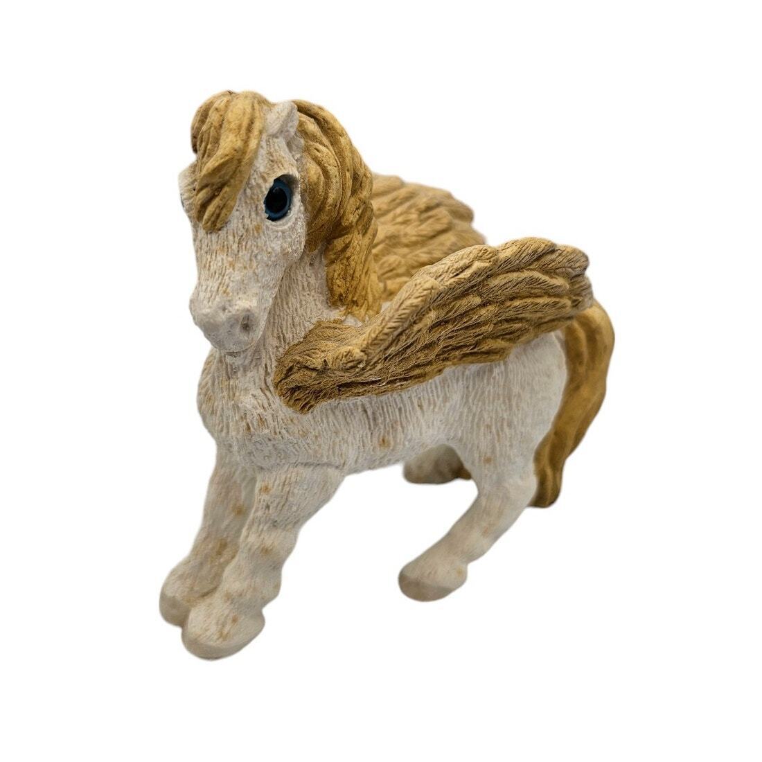 Vintage Stone Critter Unicorn United Design Corp USA Figurine Baby Pegasus