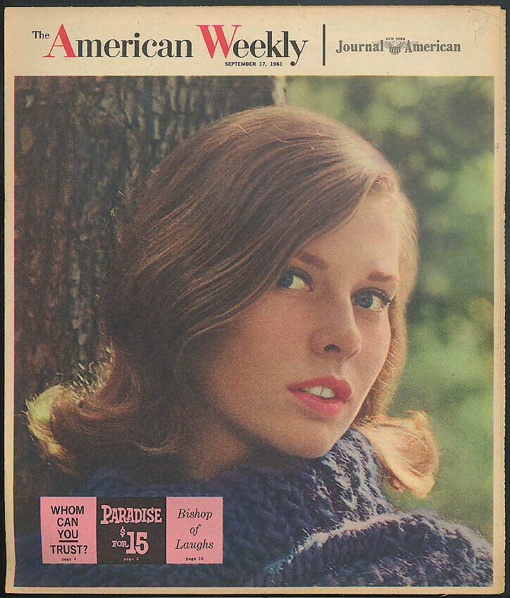 AMERICAN WEEKLY 9/17 1961 JFK & RFK; Joey Bishop; Rosemary Forsythe cover