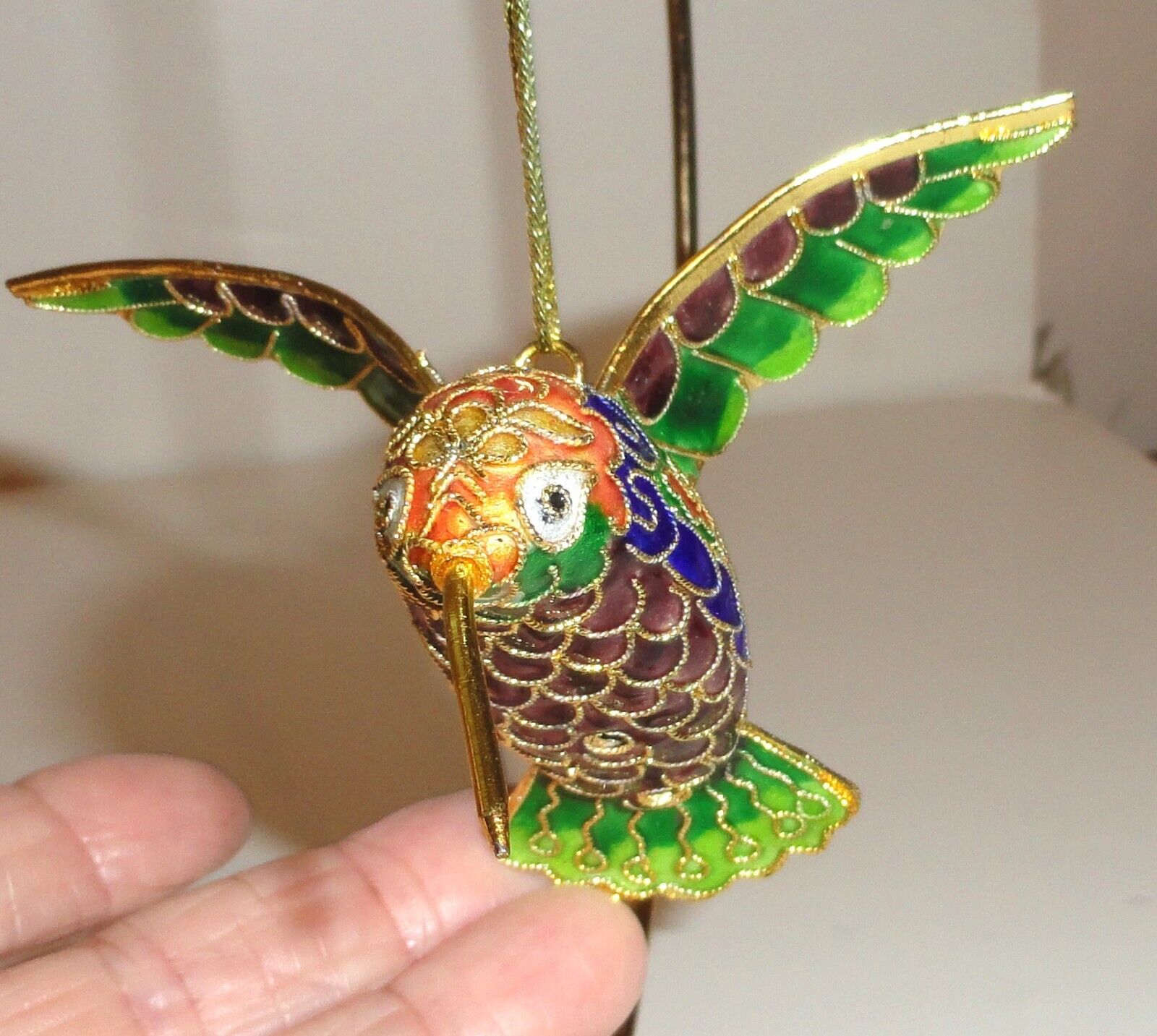 Vintage Hummingbird Christmas Ornament 3\