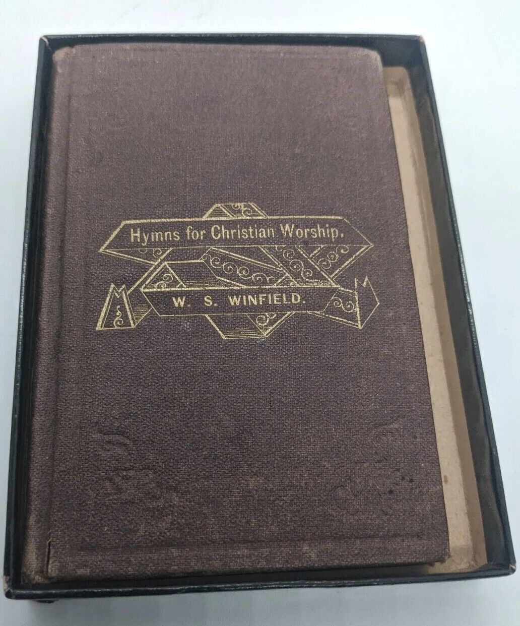 Rare Antique 1871 Hymns For Christian Worship By W. S. Winfield In Box