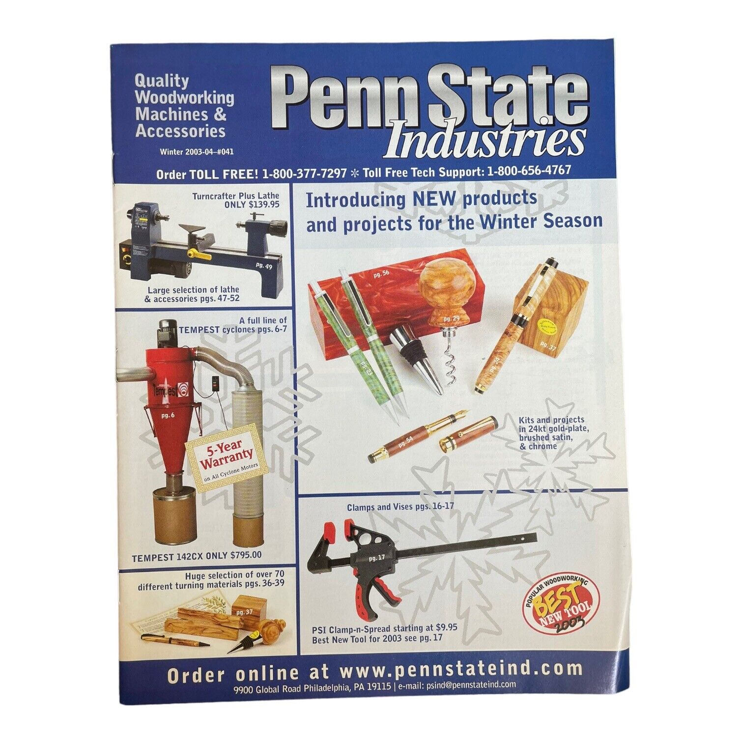 Penn State Industries Catalog Woodworking Machines Parts Accessories 2003 2004