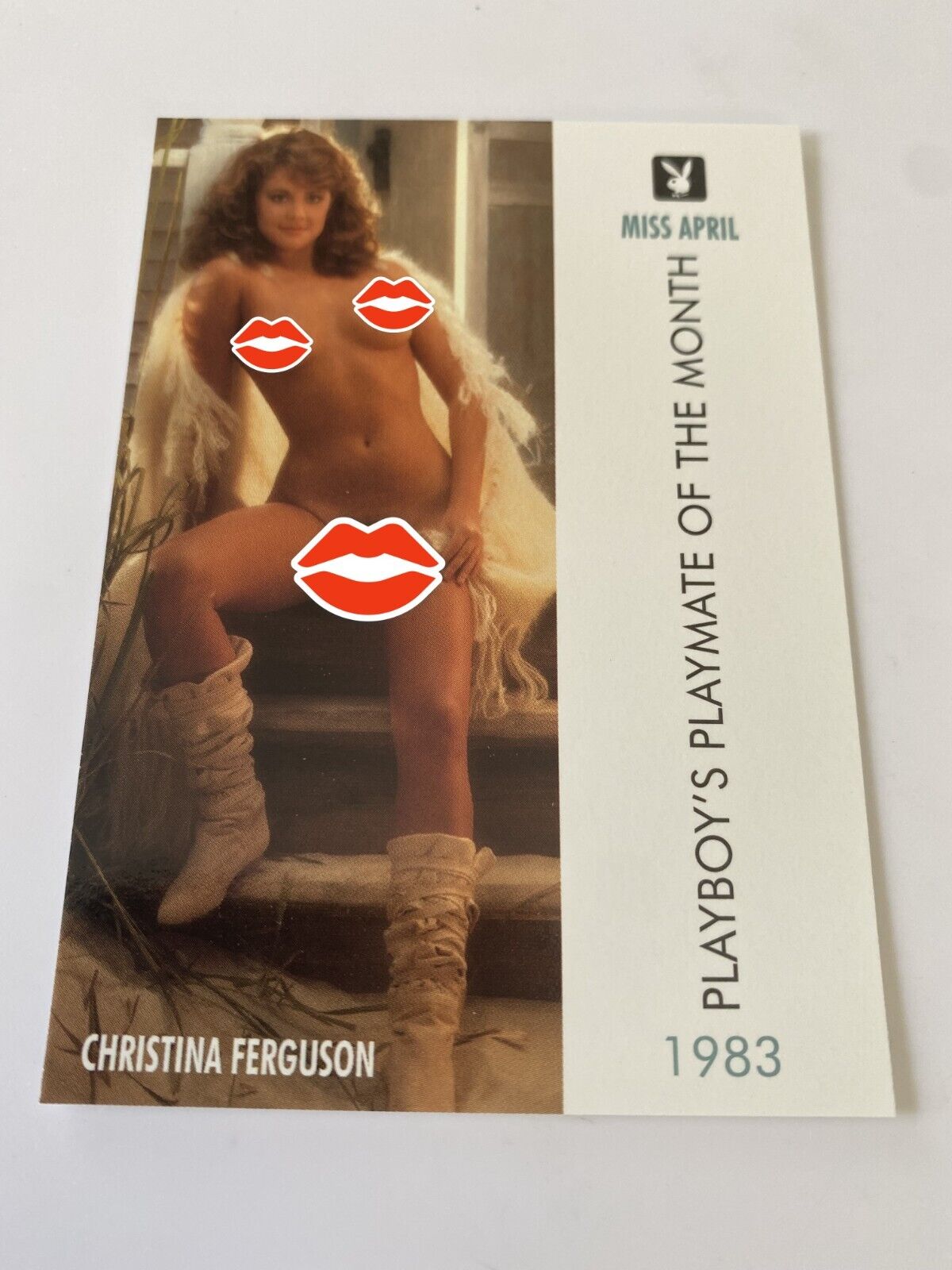 1995 Playboy Centerfold Collector Card April 1983 #90 Christina Ferguson