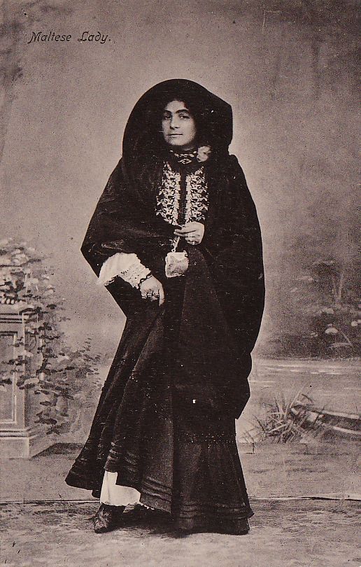  Postcard Maltese Lady