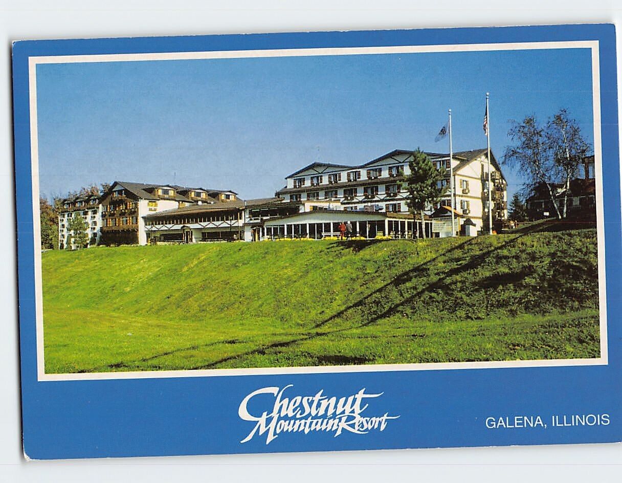 Postcard Chestnut Mountain Resort Galena Illinois USA North America