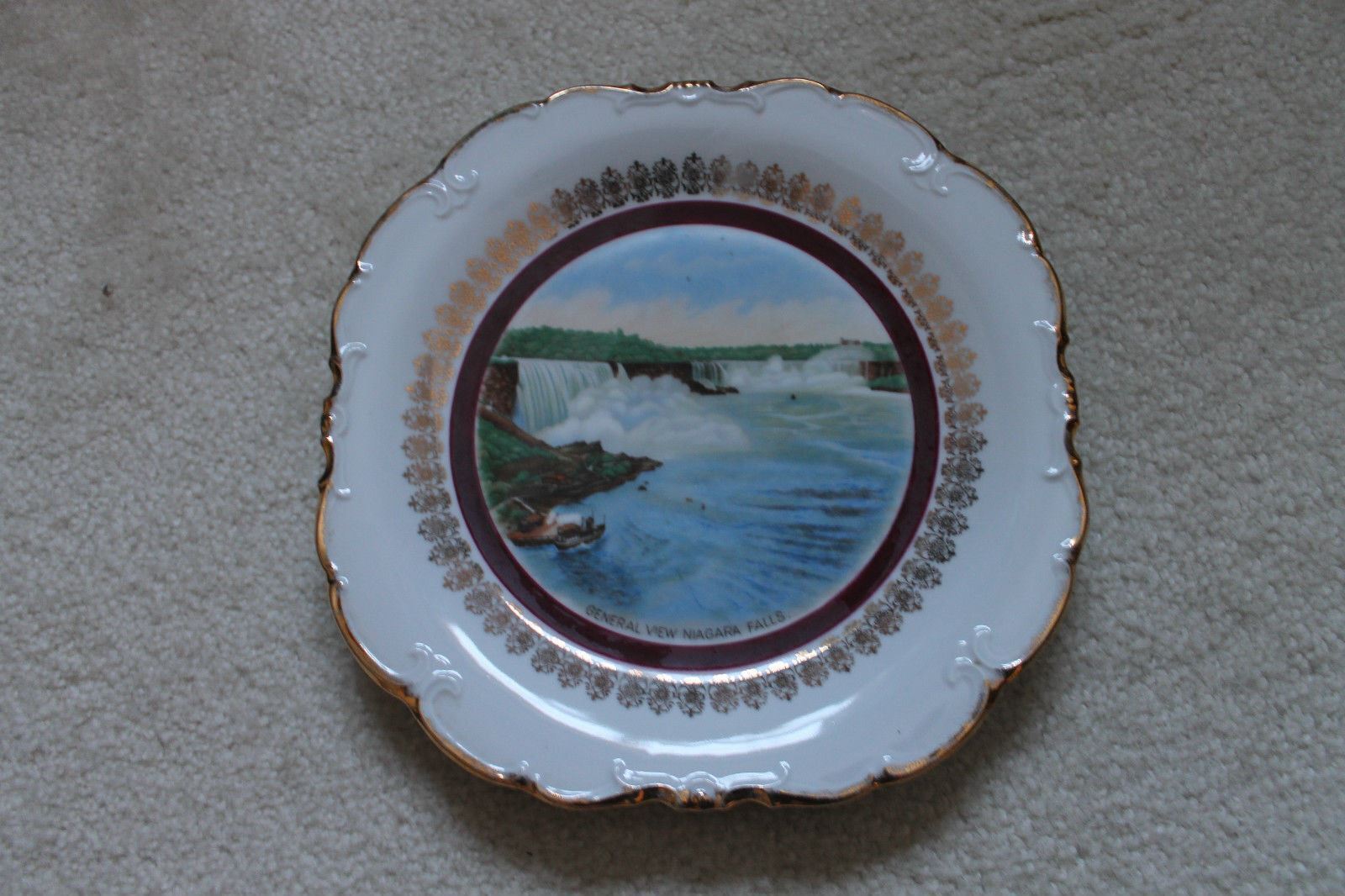 Vintage Niagara Falls  Porcelain plate Made in Germany - 10\