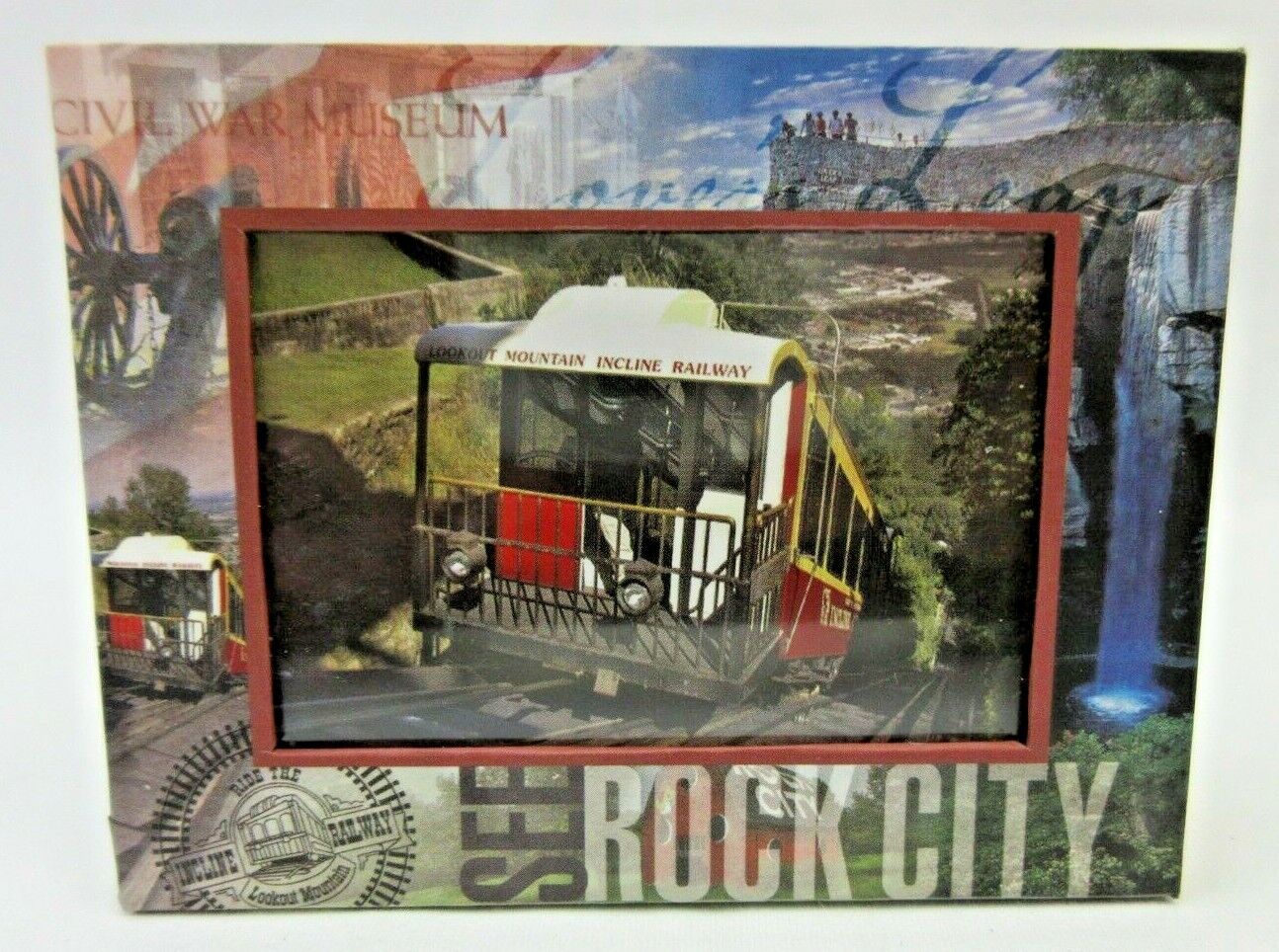 Rock City Georgia Picture Frame Magnet Souvenir - Lookout Mountain, GA