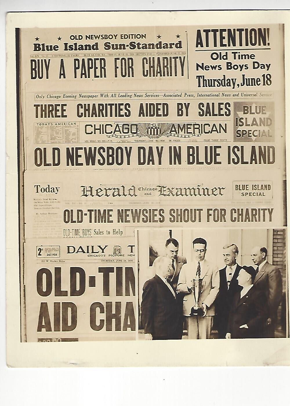 1936 Blue Island Sun-Standard, Chicago, Illinois Photo
