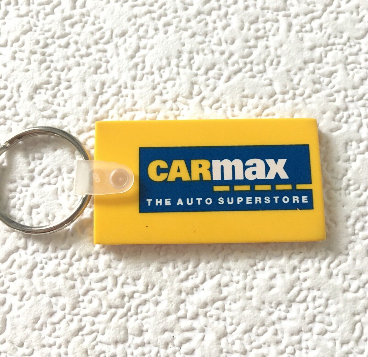 Vintage Dealer Keychain CARMAX THE AUTO SUPERSTORE Key Fob Ring Car Truck SUV