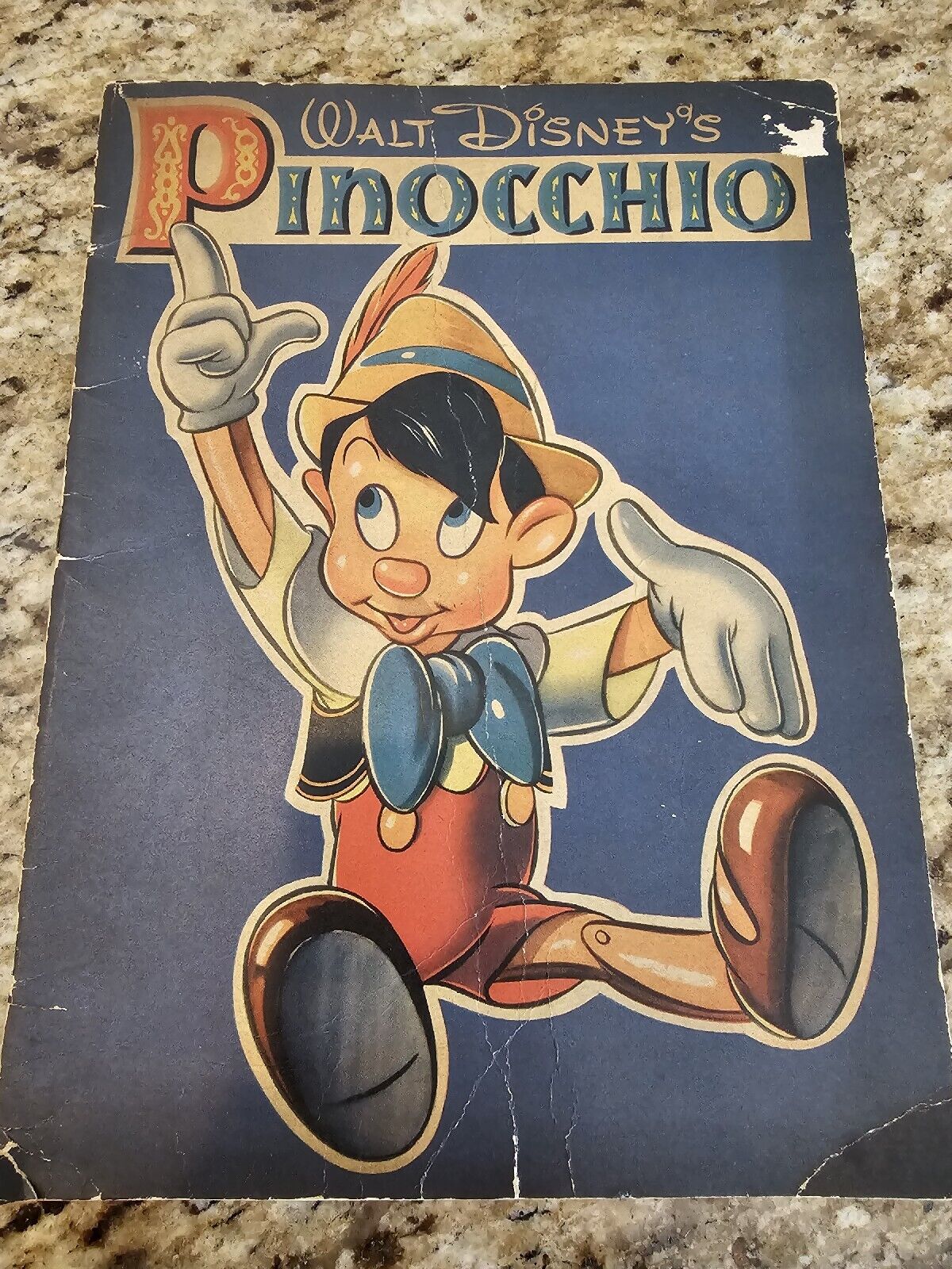 Walt Disney\'s Pinocchio Story Pictures to Color 1939 Whitman Publishing Unused