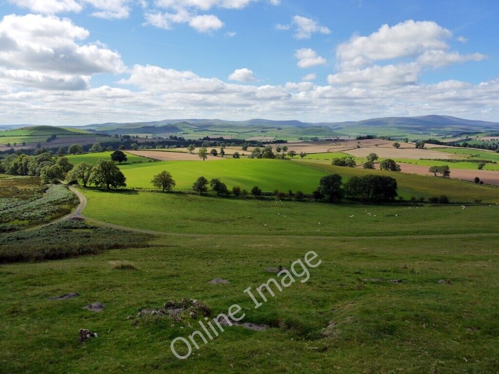 Photo 6x4 Hillside south of Shepherds Law Titlington Distant view of the  c2010