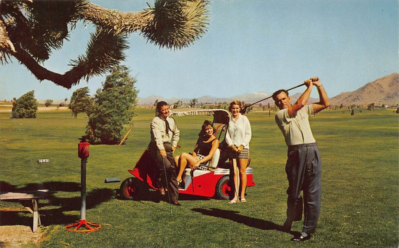 Apple Valley CA California PGA Golf Course Lloyd Mangrum Club Vtg Postcard M5