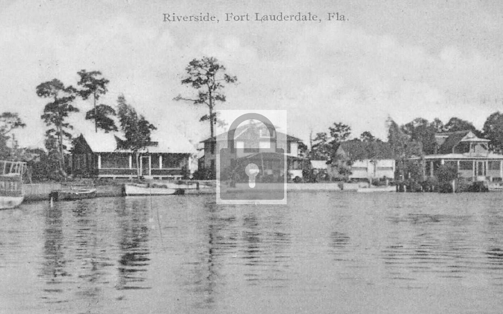 Riverside Homes New River Fort Lauderdale Florida FL Reprint Postcard