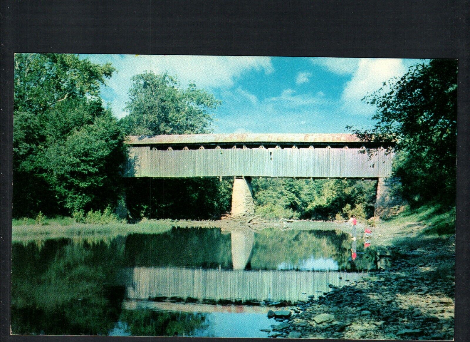 BOURBON COUNTY, KY *  COVERED BRIDGE at RUDDLES MILL * UNPOSTED VINTAGE CHROME 