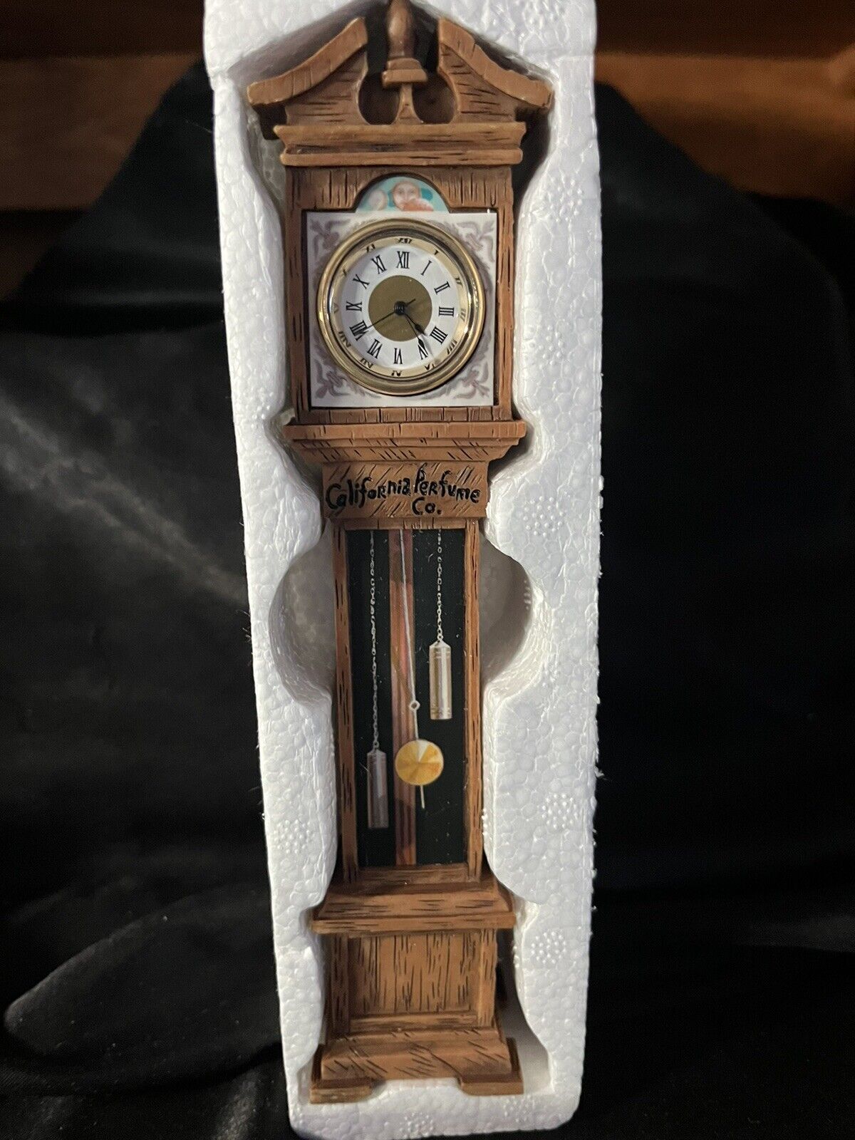 AVON Grandfather Clock California Perfume Co 10” in box
