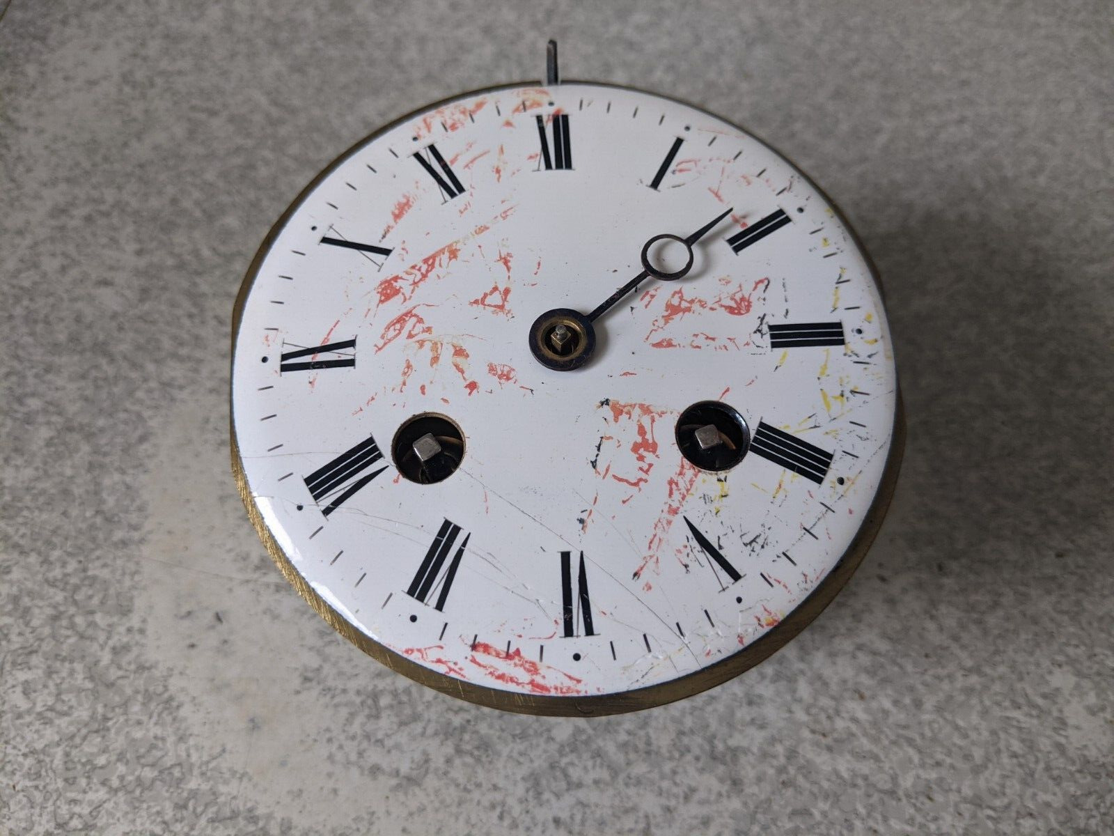 VINTAGE / ANTIQUE BRASS CLOCK MOVEMENT -  JAPY FRERES  - SPARES REPAIRS -