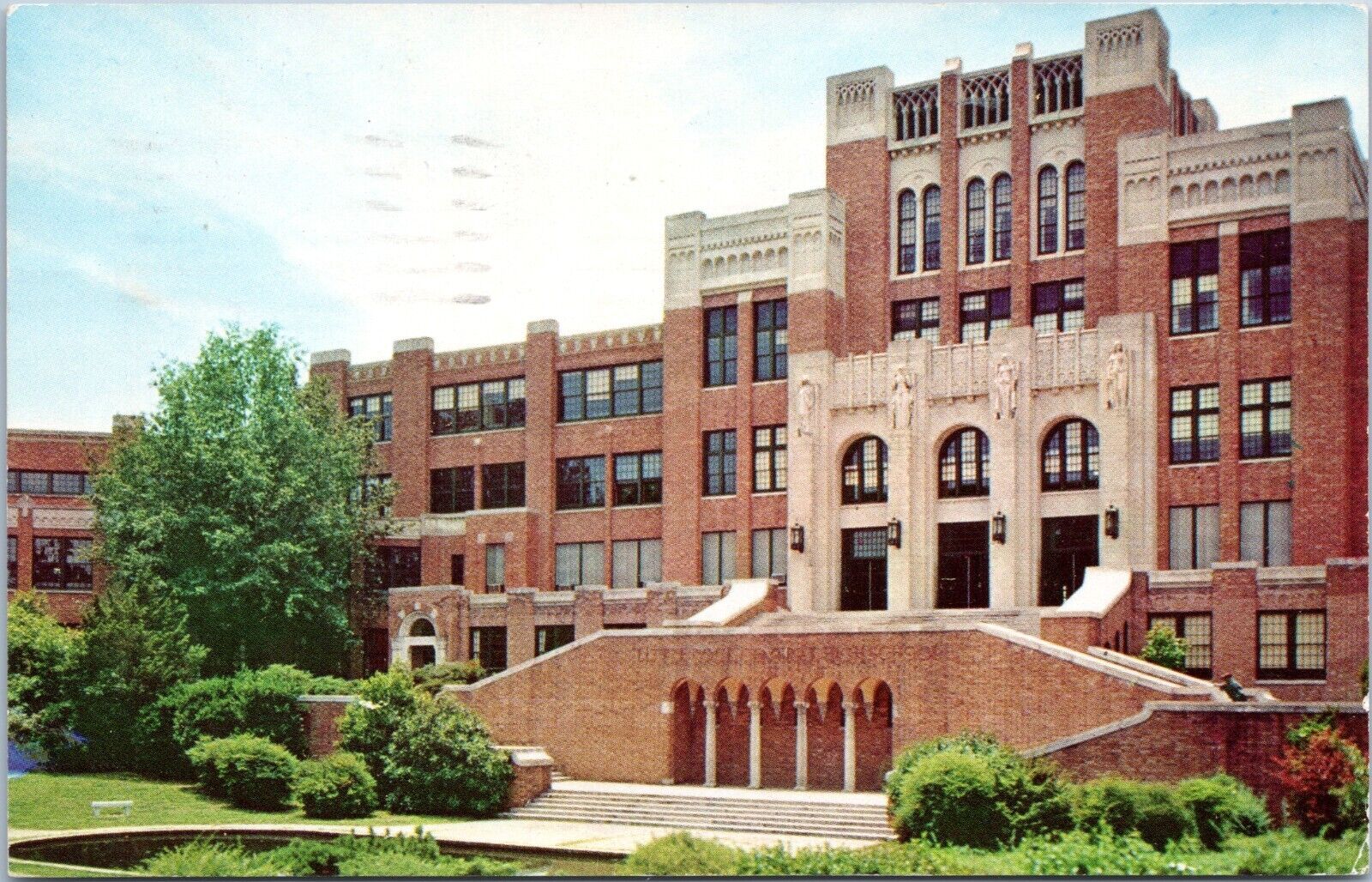Central High School, Little Rock, Arkansas - 1958 Chrome Postcard - Curt Teich