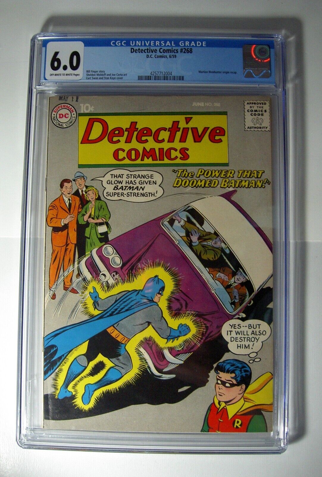 Detective Comics #268 (CGC 6.0)FN,1959,Batman/Robin,Free US ship, Curt Swan c/a