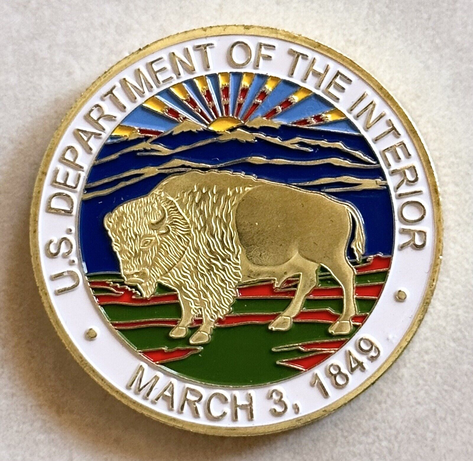 Department of Interior Challenge Coin 