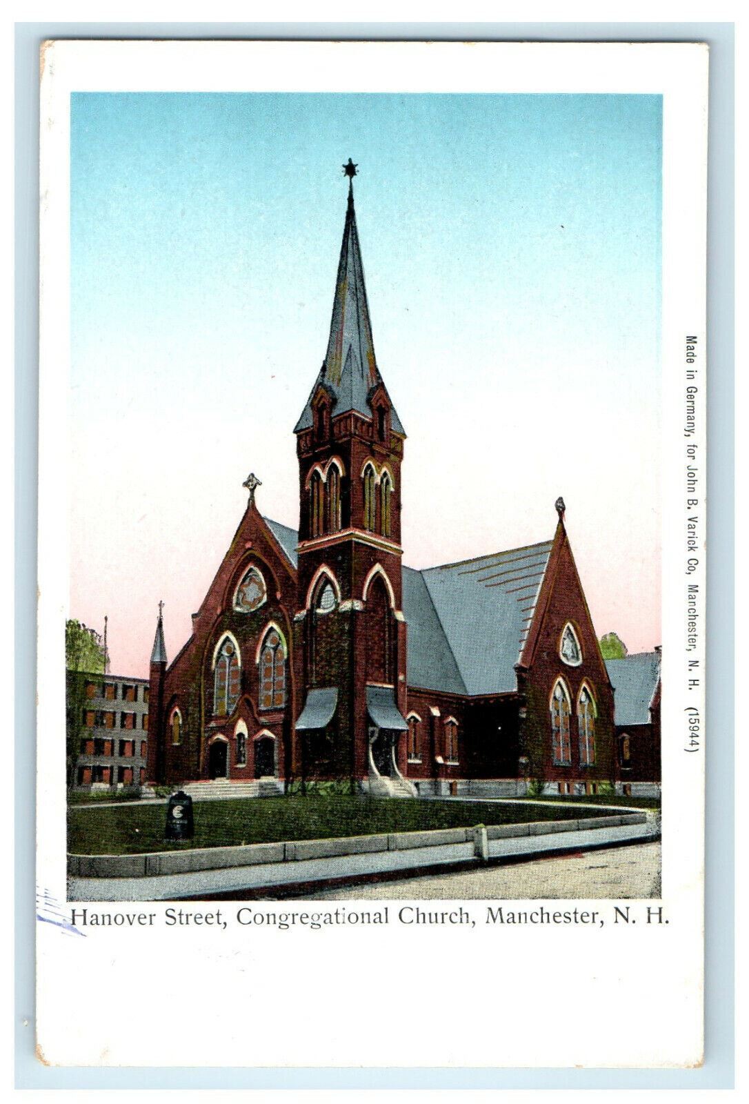 c1905s Copper Window Congregational Church Manchester New Hampshire NH Postcard