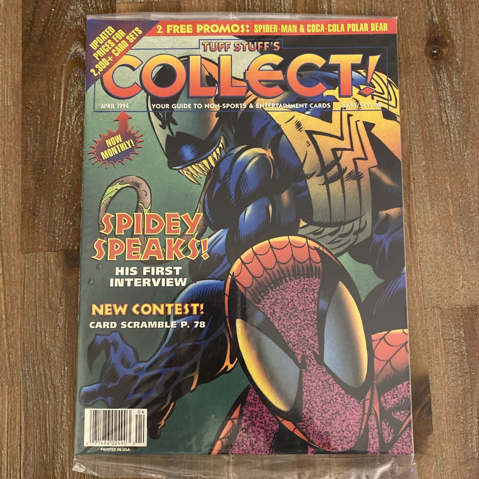 1994 Tuff Stuff's Collect Unopened Magazine - Venom, Spider-Man, Promo Cards